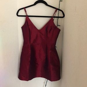 Red mini dress
